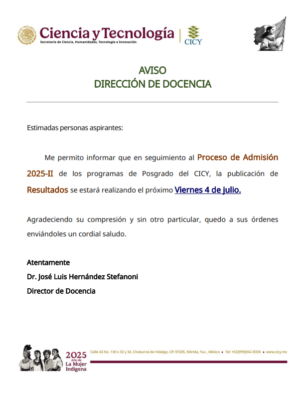 Aviso de resultados