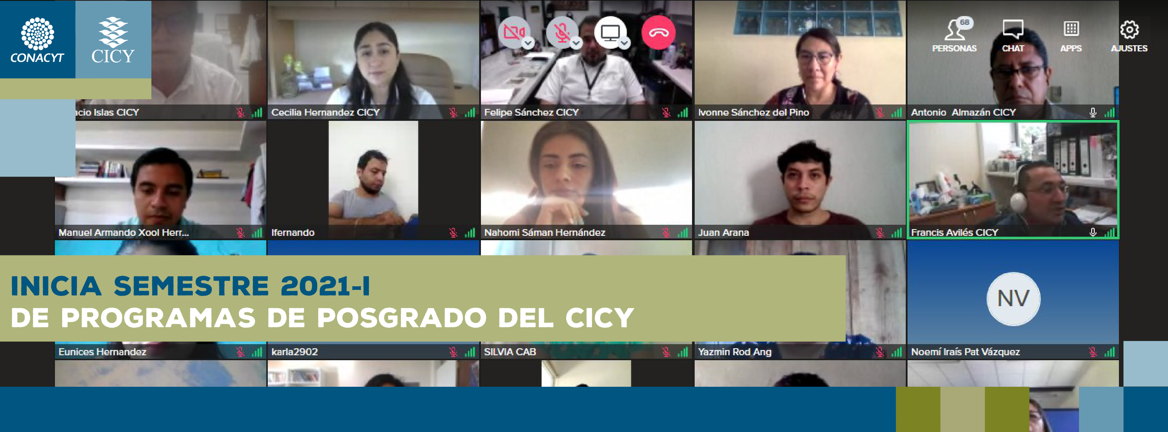 Inicia semestre 2021-I de programas de posgrado del CICY